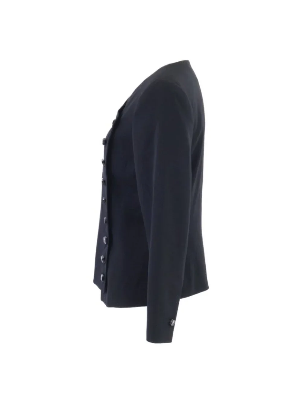 Chanel Gabrielle Button Short Length Collarless Jacket 36